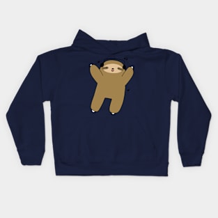 Dancing Headphones Sloth Kids Hoodie